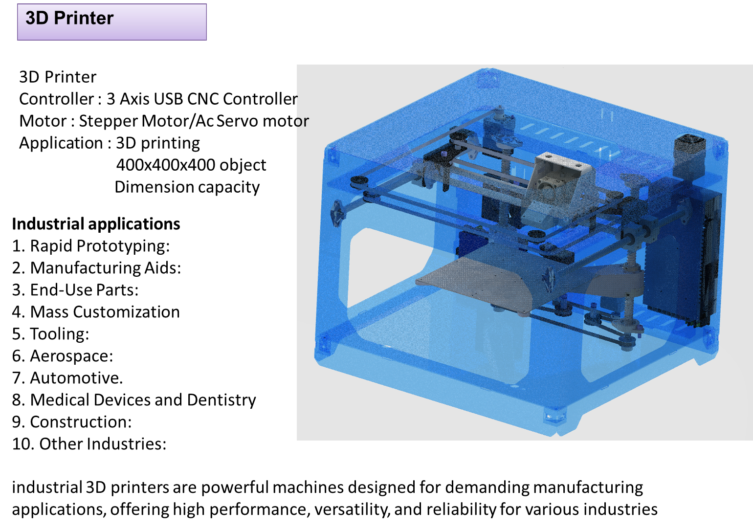 3D Printer developed by Nova Tech Pune