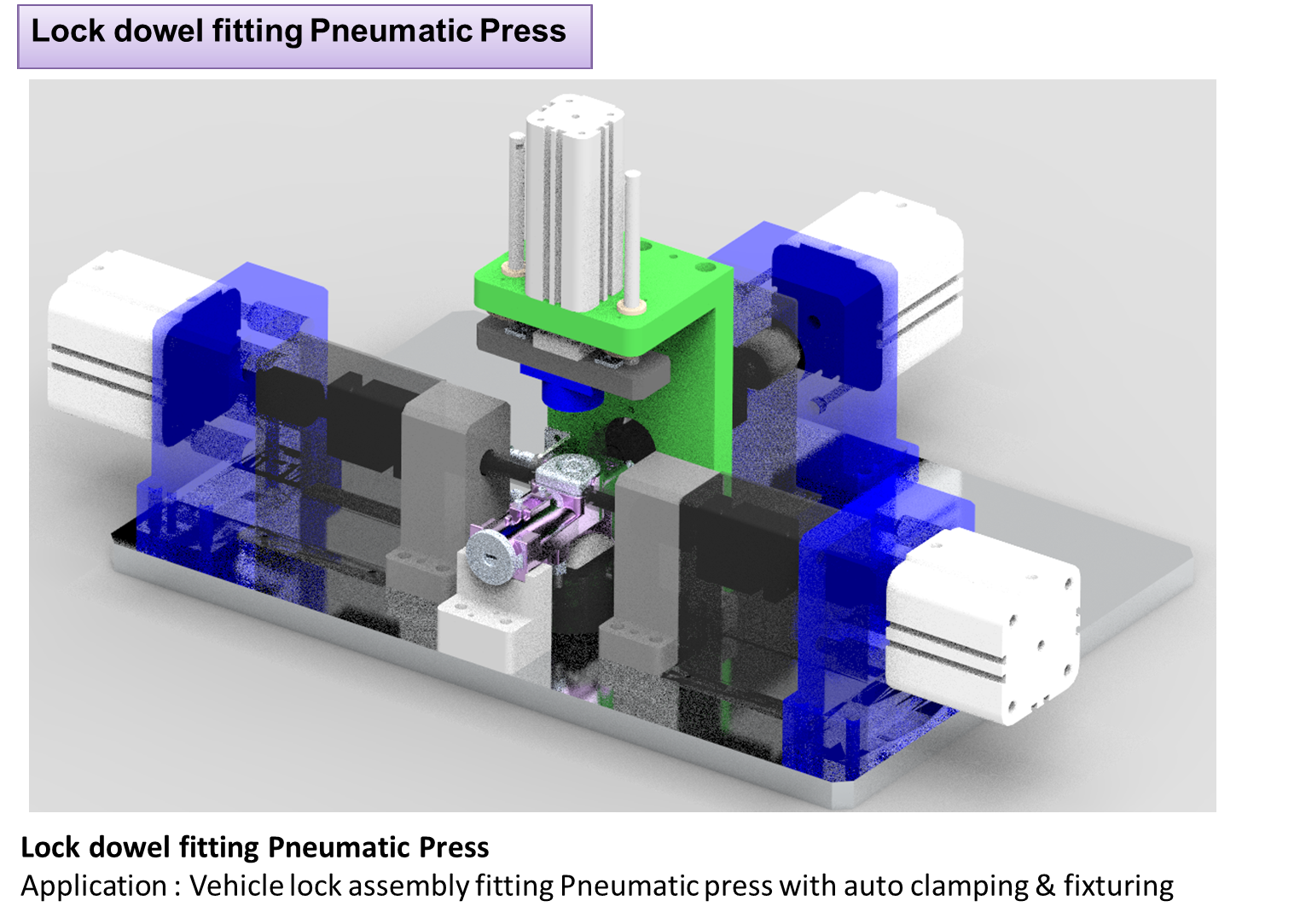 Lock Dowel fitting pneumatic press