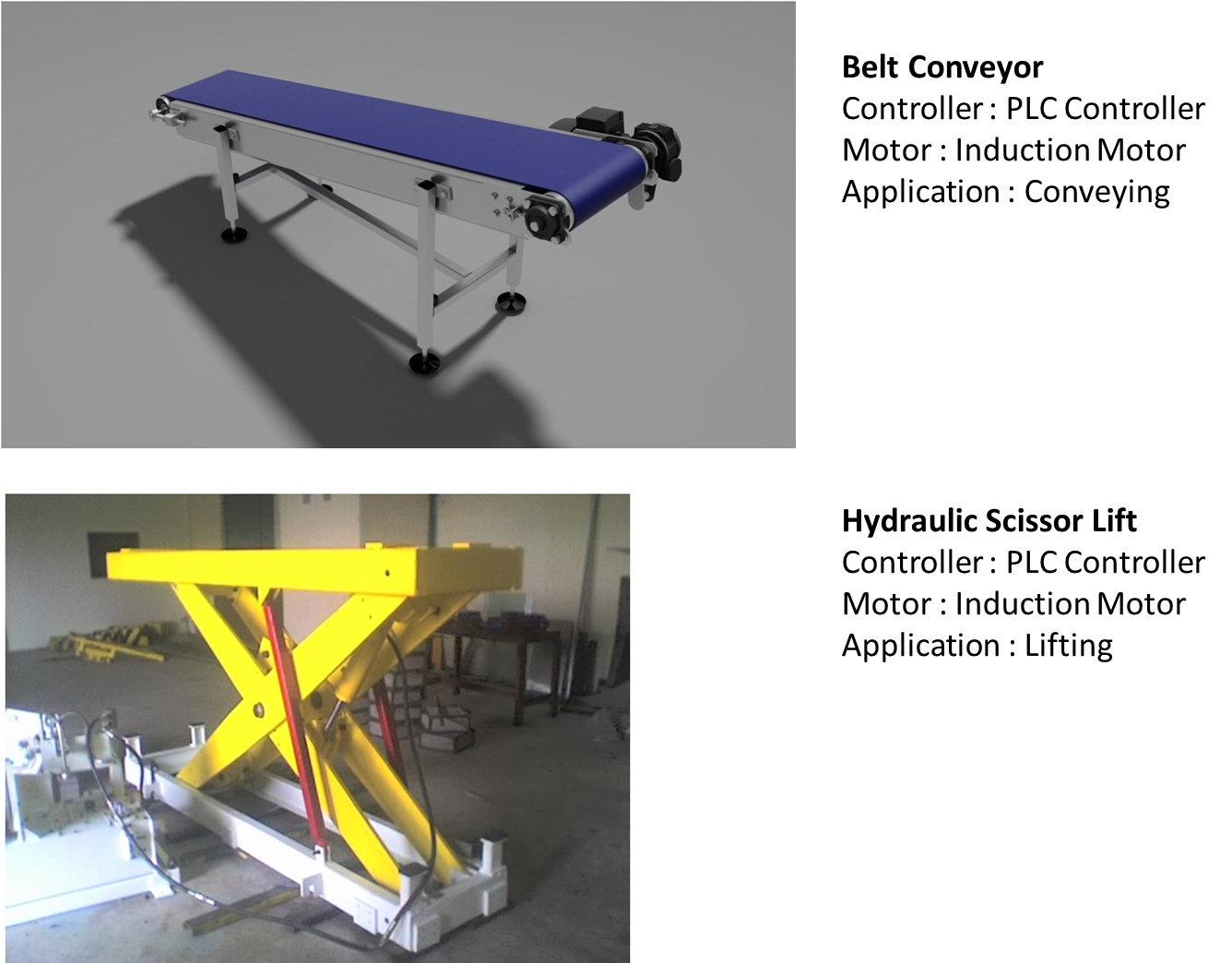 Belt conveyor, Hydraulic Scissor Lift— Nova-Tech