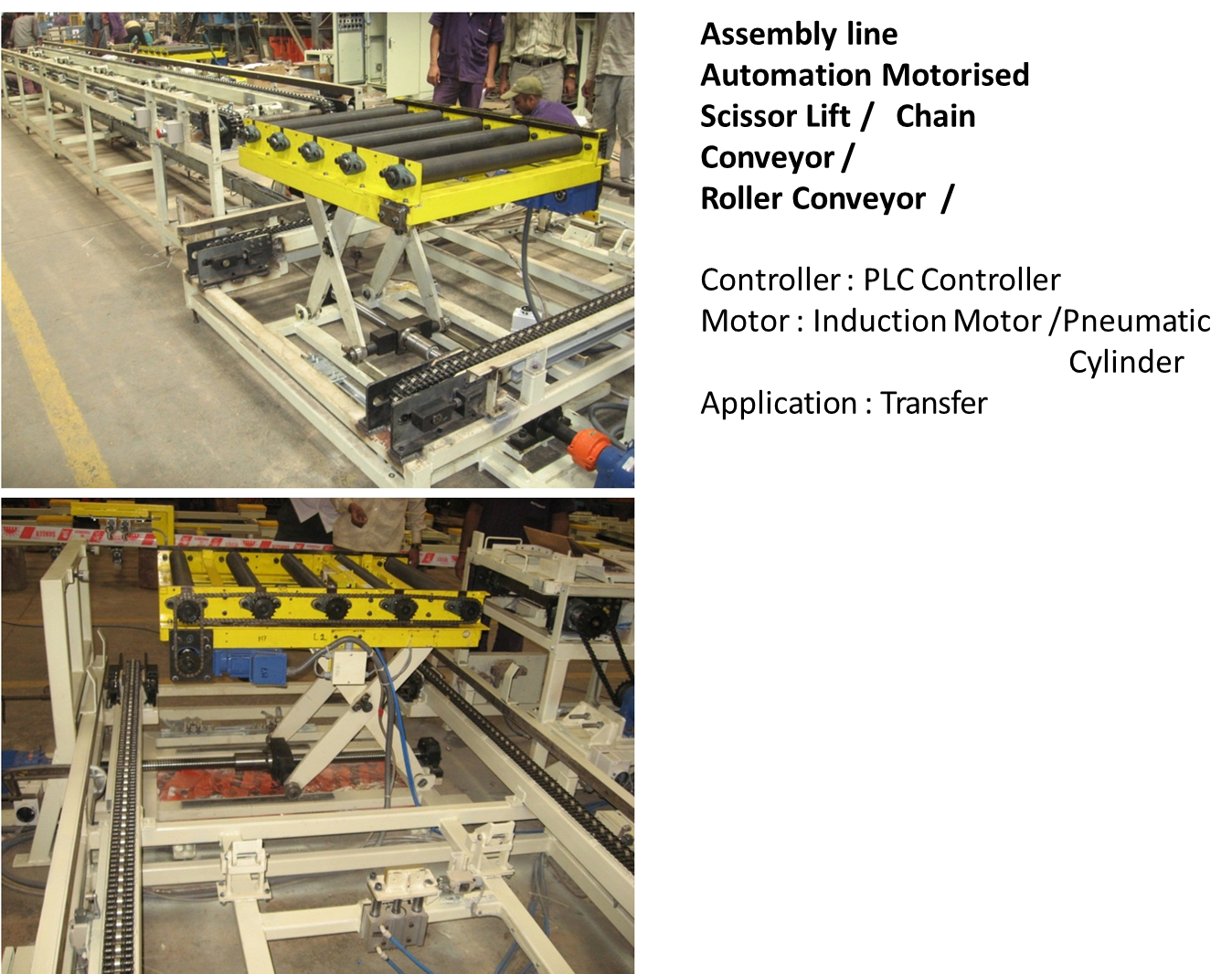 Motorized Scissor with Chain conveyors=Nova-Tech