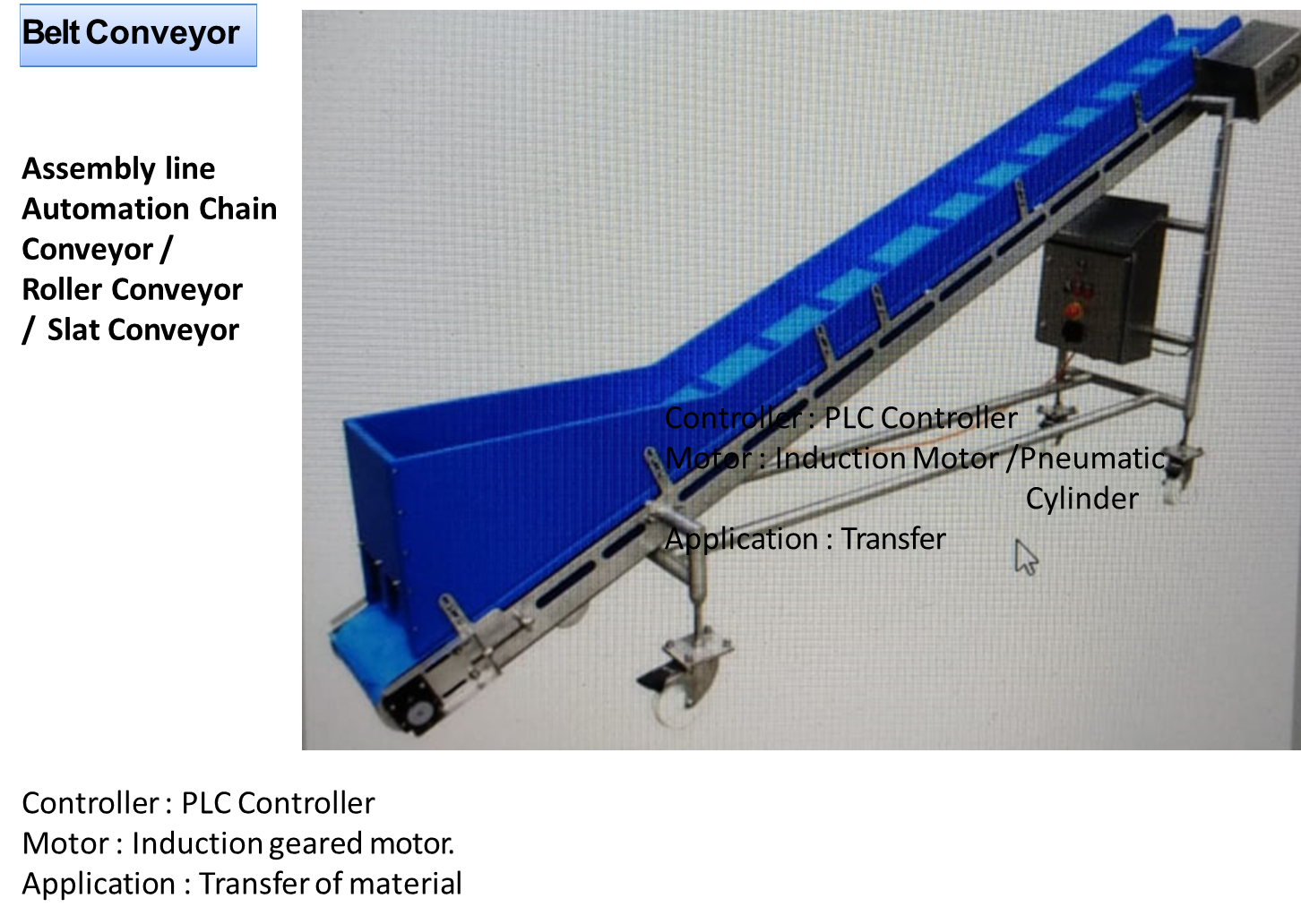 Belt Conveyor developed by Nova-Tech Design & Automation in Pune.