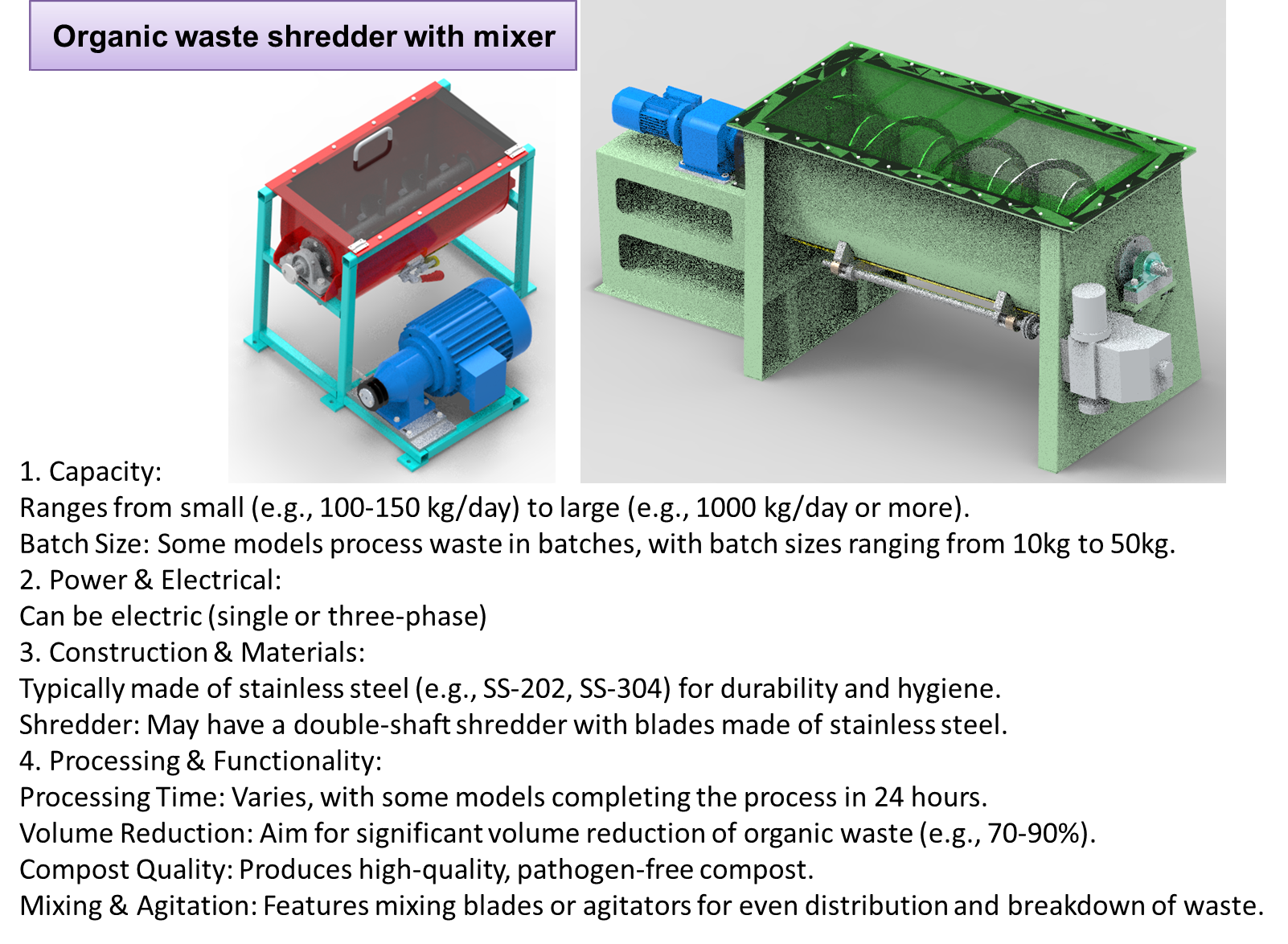 Organic Waste mixer shredder — Nova-Tech Design & Automation