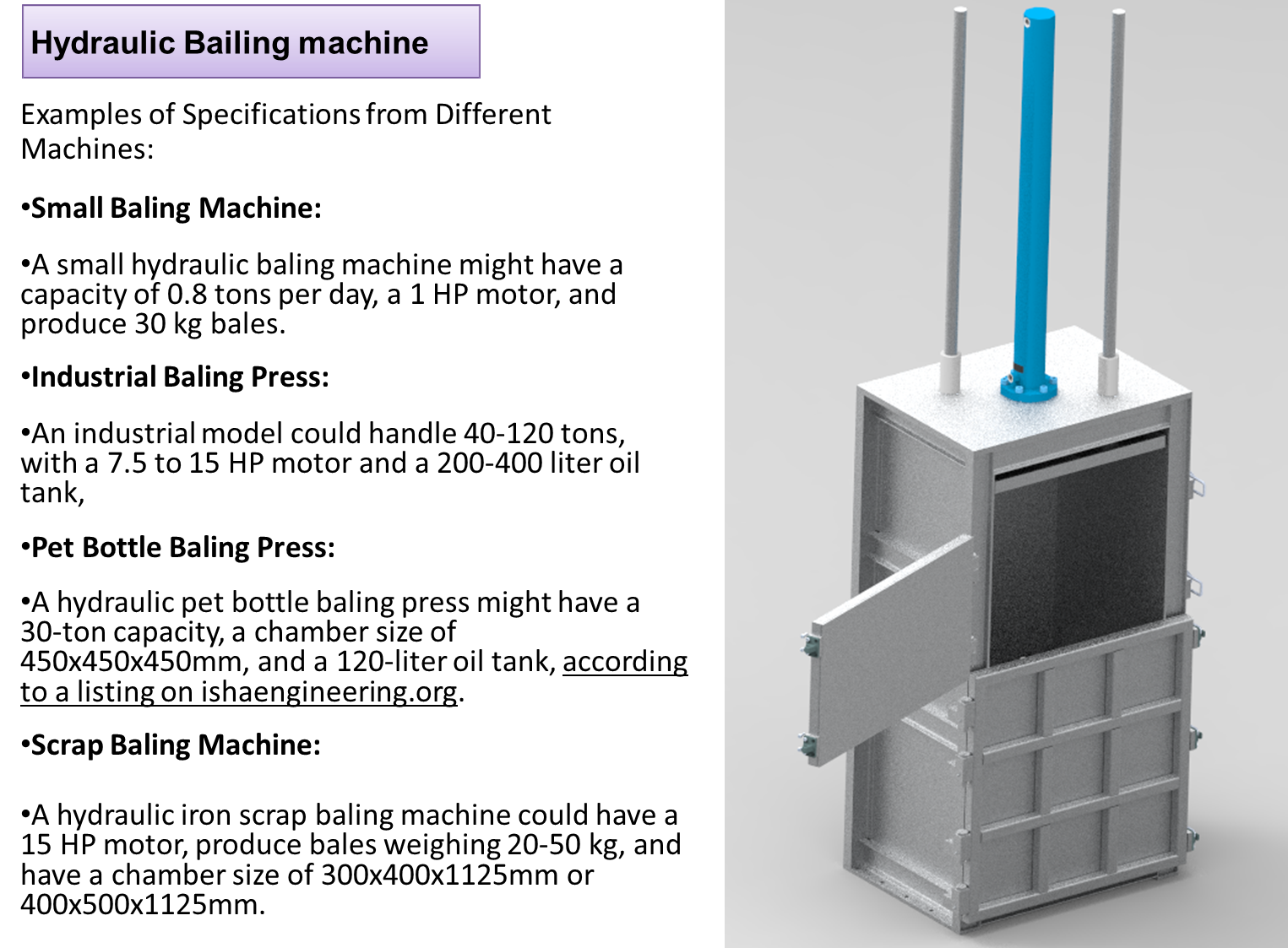 Hydraulic Bailing machine-Nova tech